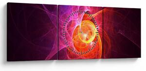 Tabloul modern abstract (cu ceas) (90x30 cm)