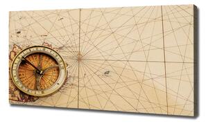Tablou canvas Compass pe hartă