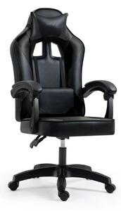 Scaun gaming IMPERIA, negru, piele ecologica/metal, 64x64x104/116 cm