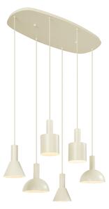 Lampa suspendată scandinavă crem cu 6 lumini - Biles