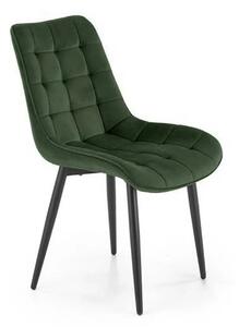 Scaun K580, verde inchis - HLR 57, stofa catifelata/otel, 51x61x85 cm
