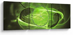Tabloul modern abstract (cu ceas) (90x30 cm)