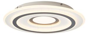 Plafonieră de design albă cu gri închis rotund, incluzând LED dimabil - Taylor