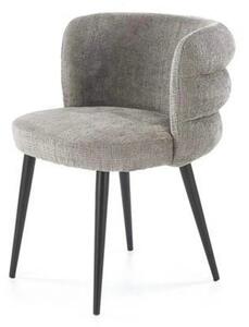 Scaun K575, gri - Cremona 96, stofa catifelata/otel, 62x64x79 cm