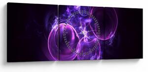 Tablou abstract cu bulbuci (cu ceas) (90x30 cm)