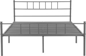 Pat metalic Amrun negru 140/200 cm