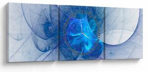 Tablou abstract (cu ceas) (90x30 cm)