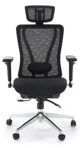 Scaun birou VIXEN, negru/crom, stofa clasica/metal, 68x65x117/125 cm