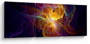 Tablou abstract (cu ceas) (90x30 cm)