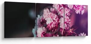Tablou cu florile copacilor (cu ceas) (90x30 cm)