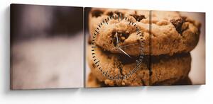 Tablou cu biscuiți cookies (cu ceas) (90x30 cm)