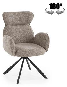 Scaun K571, bej inchis/negru, stofa clasica/otel, 63x64x93 cm