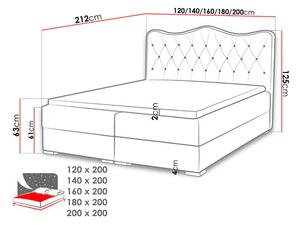 Pat matrimonial 160cm Medieval (alb). 1122589