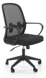 Scaun birou ORCANO, negru, stofa clasica/plastic, 62x65x101/111 cm