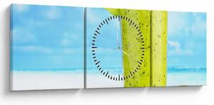 Tablou - smoothie kiwi (cu ceas) (90x30 cm)