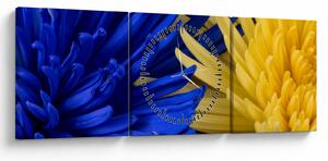 Tablou - detaliu florilor (cu ceas) (90x30 cm)
