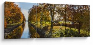 Tablou cu canal de apă (cu ceas) (90x30 cm)