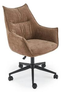 Scaun birou CLIO, maro/negru, stofa clasica/metal, 62x64x91/99 cm