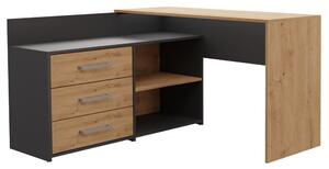 Masă PC de colț Debio 1 (antracit + stejar artisan). 1132463