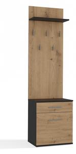 Set mobilier hol Dialogos 2 (antracit + stejar artisan). 1132565
