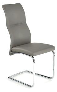Scaun ARCO, gri/crom, piele ecologica/metal, 46x47x100 cm