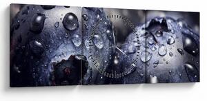 Tablou cu fructe cu picături de apă (cu ceas) (90x30 cm)