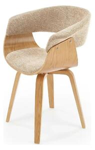 Scaun K545, bej/stejar, stofa clasica/placaj, 63x53x83 cm