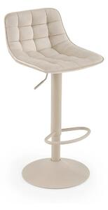 Scaun bar H95_CS, bej deschis/casmir, stofa catifelata/metal, 43x44x84