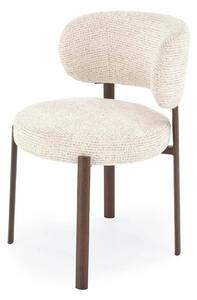 Scaun K605, bej/nuc, stofa/metal, 56x60x80 cm