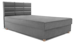 Pat de o persoană 120 cm Picasso II (Gri) (cu sp. depozitare și saltea) . Promo -13%. 1071512