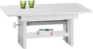 Masuta de cafea extensibila in inaltime/lungime alba