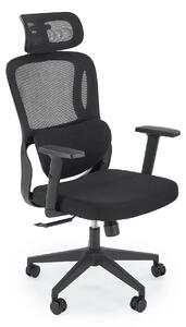 Scaun birou MATEUS, negru, stofa/plasa, 67x70x126/133 cm