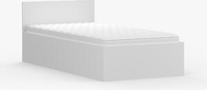 Pat de o persoană 90 cm Oleg I (Alb) (cu sp. depozitare). Promo -12%. 1071613