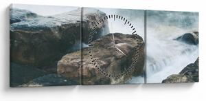 Tablou - puterea apei (cu ceas) (90x30 cm)