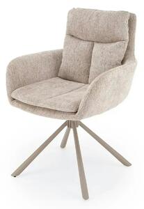 Scaun rotativ K495, bej/casmir, stofa/metal, 60x65x87 cm