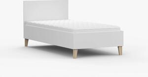 Pat de o persoană 90 cm Figu (Alb). Promo -23%. 1071586