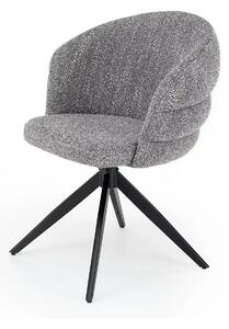 Scaun rotativ K604, gri/negru, stofa/metal, 65x62x85 cm