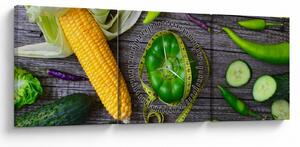Tablou cu legume (cu ceas) (90x30 cm)
