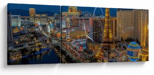 Tablou - Las Vegas (cu ceas) (90x30 cm)