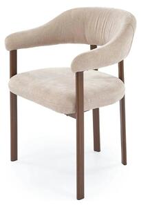 Scaun K616, bej/nuc, stofa clasica/metal, 58x56x80 cm