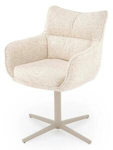 Scaun rotativ K614, bej/casmir, stofa/metal, 60x63x87 cm