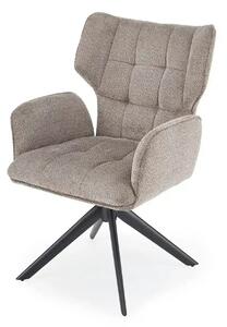 Scaun rotativ K601, gri/negru, stofa/metal, 57x64x90 cm