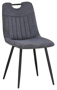 Scaun KIP, gri/negru, stofa clasica/metal, 45x59x89 cm