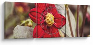 Tablou cu floare (cu ceas) (90x30 cm)