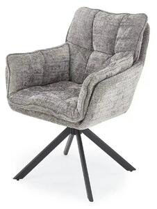 Scaun rotativ K597, gri/negru, stofa/metal, 70x67x90 cm