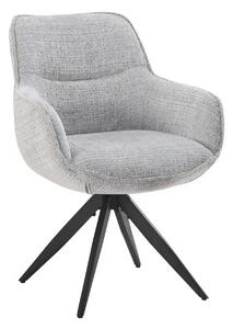 Scaun rotativ TURIN, gri deschis/negru, stofa clasica/metal, 65x62x86