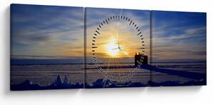 Tablou - peisaj polar (cu ceas) (90x30 cm)