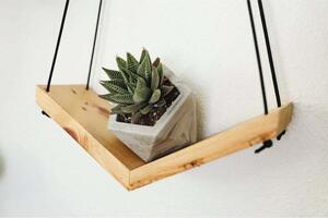 Raft de perete lemn,seria wood Homs 30 x 9 cm,700006
