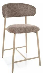 Scaun bar ELTON H-2, bej/cașmir, stofă/metal, 43x45x91 cm