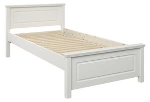 Pat cu somiera Svea alb 100/200 cm, lemn masiv